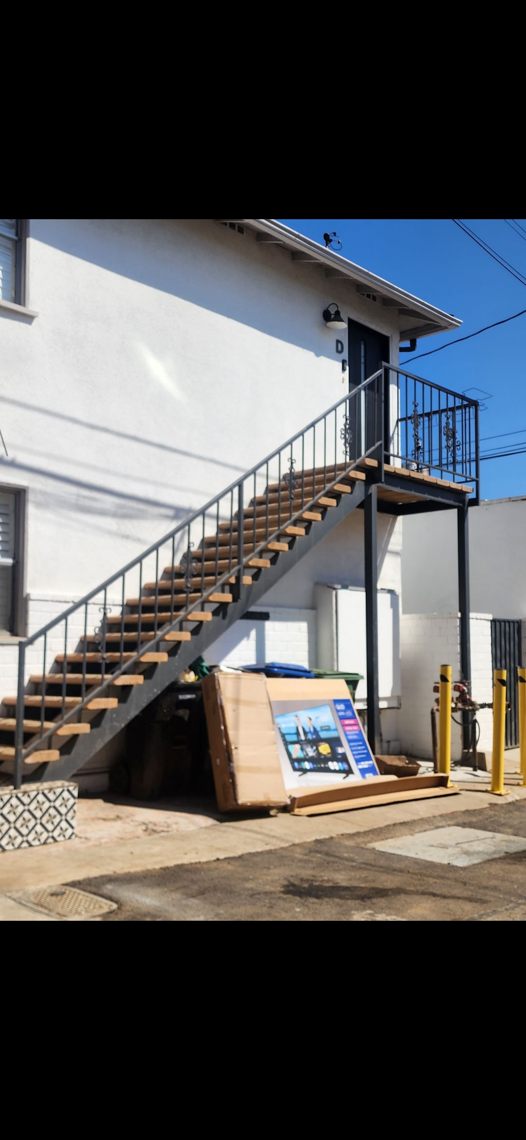 Exterior iron staircase Los Angeles