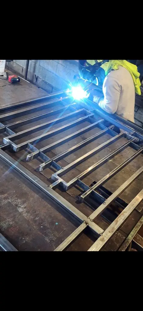 iron railings showing the 4 inch opening limitations for Los Angeles safety standards