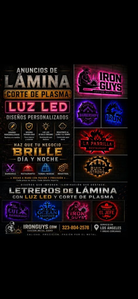 Letreros de Metal Personalizados con Iluminación LED: Tendencia En Los Angeles CA 7